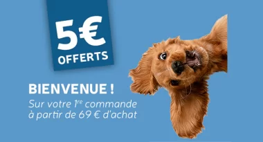 5€ offerts sur votre commande Albert le chien