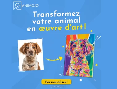 Réductions jusqu'à -39% pour transformer votre animal en œuvre d'art avec Animojo